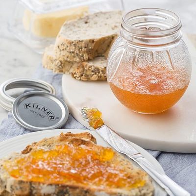 Kilner 400ML Orange Fruit Jar Clear