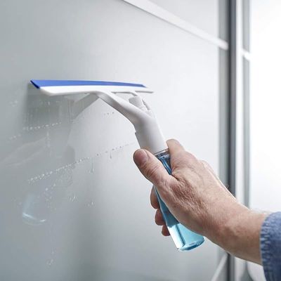 Addis Window, Glass Squeegee With Built In Spray System And Bottle.
