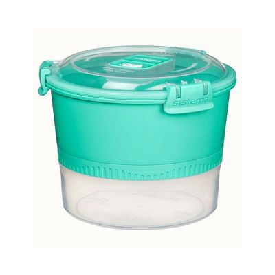 Sistema Lunch Bag To Go, is Stackable and Portable, keeps your lunch warm/Cool, Lead free, Food Safe, made with high quality material. Teal