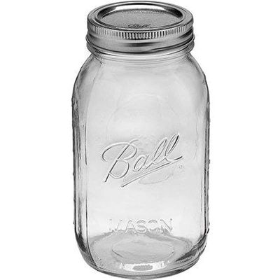 Ball 24 oz Jar, Wide mouth, 24 ounce 32 Ounce transparent 14400 62000