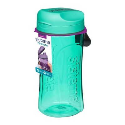 Sistema 600ml Tritan Swift Bottle  Green : Lightweight & Durable   Great for Gym & Fitness Activities   Leakproof, BPA Free & Easy to Clean