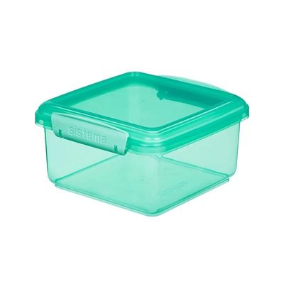 Sistema Lunch Plus Box with Easy Grip  Green, 1.2L : Perfect for Work or School   BPA Free & Leakproof