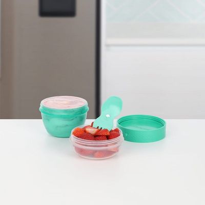 Sistema Snack Capsule TO GO 515ml  Green :  Easy to Carry & Store   Leakproof & Portable Snacks On the Go    BPA Free 