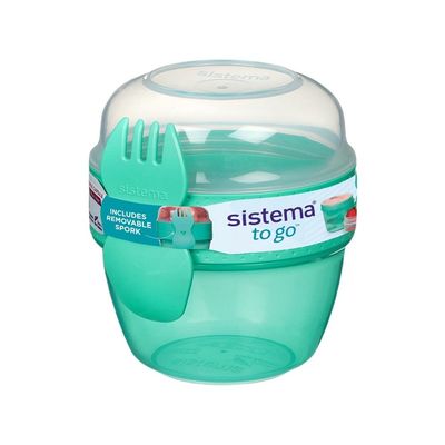Sistema Snack Capsule TO GO 515ml  Green :  Easy to Carry & Store   Leakproof & Portable Snacks On the Go    BPA Free 