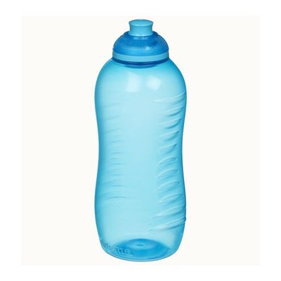 Sistema 620ml Squeeze Bottle  Blue : Gym & Fitness Bottle   Leakproof & BPA Free Hydration   Safe & Reusable 