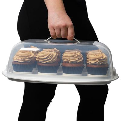 Sistema BAKE IT™ 8.8L Cake Carrier & Cupcake Box , Reversible Base, Keeps Baked Goods Fresh