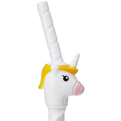 Joie Kitchen Gadgets MSC International 16162 Joie Unicorn Milk Mix with Lid Pump and Drinking Straw, 10-Ounce Capacity, Unicron Cup, White, Plastic