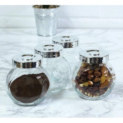 RSW Glass Storage Jars 4-Piece Set, Small