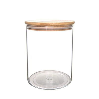 Bamboo And Glass Storage Jar 2Litre