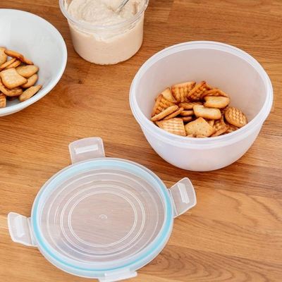 Addis Clip And Close Round Salad Mixing Bowl With Locking Seal Lid 3 Piece Set