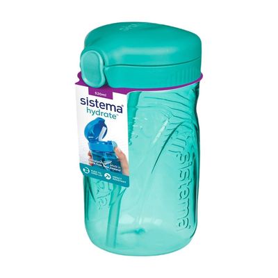 Sistema 520ml Tritan Bottle  Green : Lightweight & Compact  Ideal for On the Go  BPA Free & Leakproof