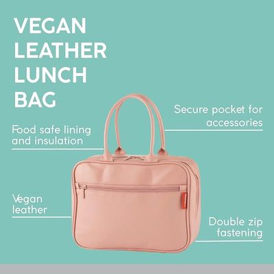Typhoon 1402.034 Pure Pink Lunch Bag, Vegan Leather