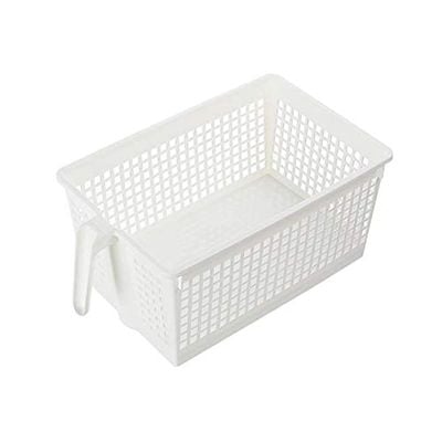 Storage Basket with Handle medium assorted white or clear