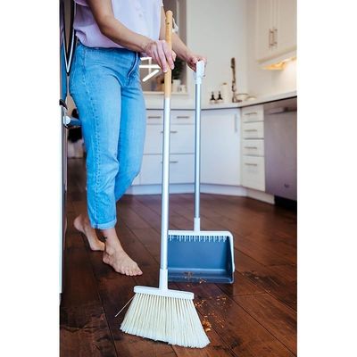 Full Circle Tag Team Easy-Empty Broom and Dustpan Sweep Set