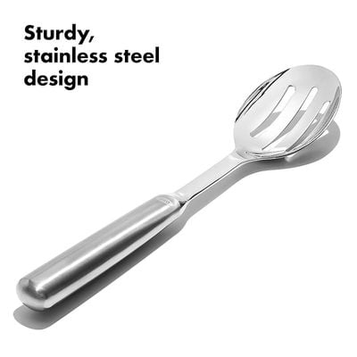 OXO 3120900 Steel Slotted Spoon, Stainless Steel/Black