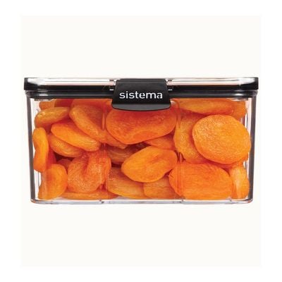 Sistema Tritan Ultra Square 1.4L, stackable container, comes with clear finish, durable and shatter proof. Is dishwasher safe and BPA Free.