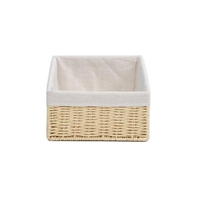 Extra Large Storage Baskets Natural with Liner 39 x 30 x 16.5 cm