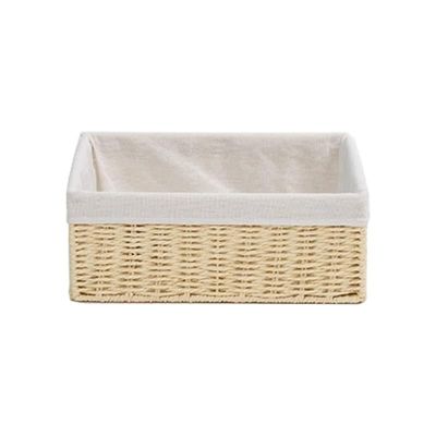 Extra Large Storage Baskets Natural with Liner 39 x 30 x 16.5 cm