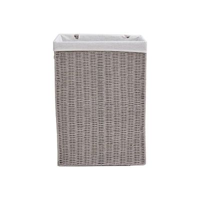 Small Laundry Hamper Grey with Liner 36 x 26 x 50 cm