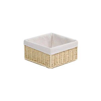 Storage Basket Natural with Liner 20 x 20 x 10 cm