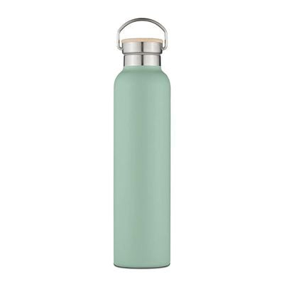 Tower Natural Life NL865026GRN Stainless Steel Bottle with Bamboo Lid, 750ml Capacity, Crafted from Sustainable Materials