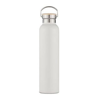 Tower Natural Life NL865026STN Stainless Steel Bottle with Bamboo Lid, 750ml Capacity, Crafted from Sustainable Materials