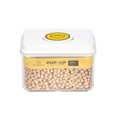 Airtight 1 Liter Rectangle Food Popup Container