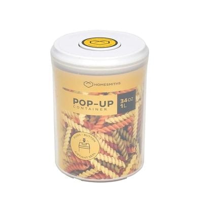 Airtight 1 Liter Round Food Popup Container