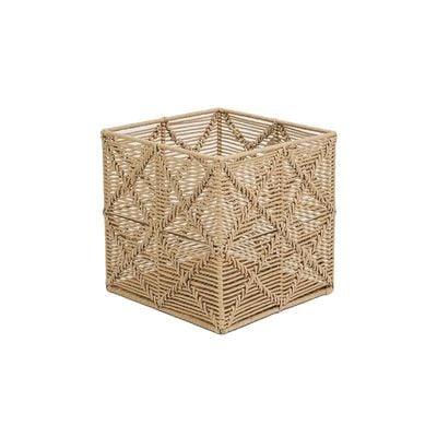 Large Square Paper Rope Basket Natural L30 x W30 x H30 cm