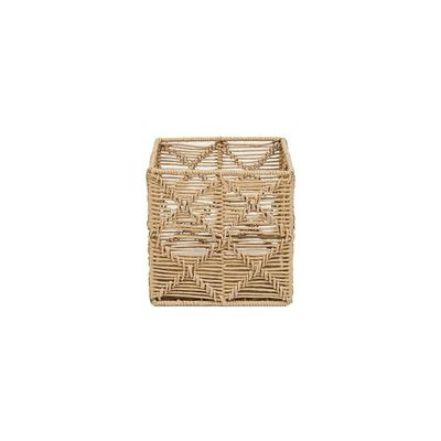 Small Square Paper Rope Basket Natural L25 x W25 x H25 cm
