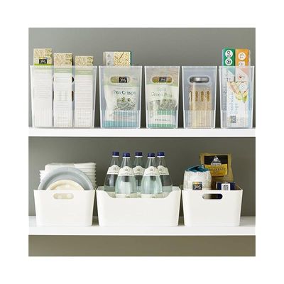 Multipurpose Storage Box Medium White L 6.5 X W 9.5 X H 4 Inch