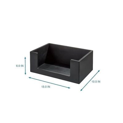 The Home Edit Open Front Bin, 10-Inch x 15-Inch x 6-Inch Size, Matte Black