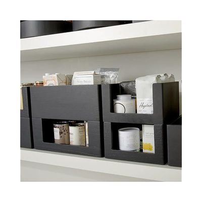 The Home Edit Open Front Bin, 10-Inch x 15-Inch x 6-Inch Size, Matte Black