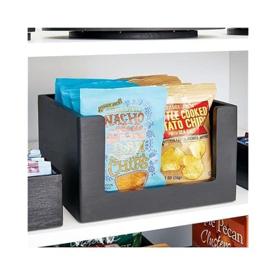 The Home Edit Open Front Bin, 10-Inch x 15-Inch x 6-Inch Size, Matte Black