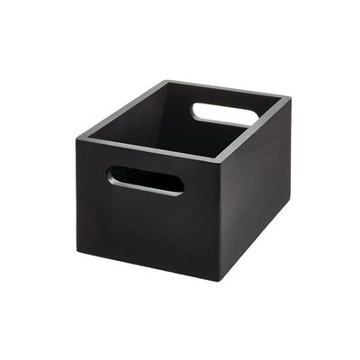 The Home Edit Narrow All Purpose Bin, 10-Inchx 7.5-Inch x 6-Inch Size, Matte Black