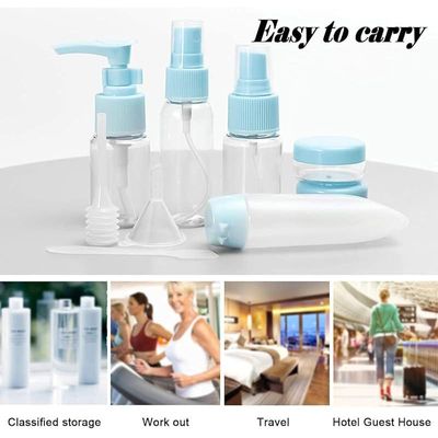 6 Piece Refillable Cosmetics Travel Bottle Set