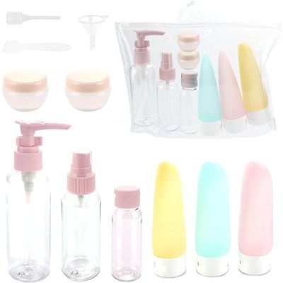 8 Pieces Refillable Cosmetics Travel Bottle Set