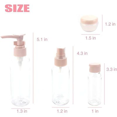 8 Pieces Refillable Cosmetics Travel Bottle Set