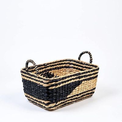 Homesmith Large Water Hyacinth Storage Basket L44 x W30 x H20 cm