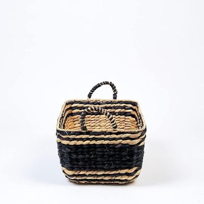 Homesmith Large Water Hyacinth Storage Basket L44 x W30 x H20 cm