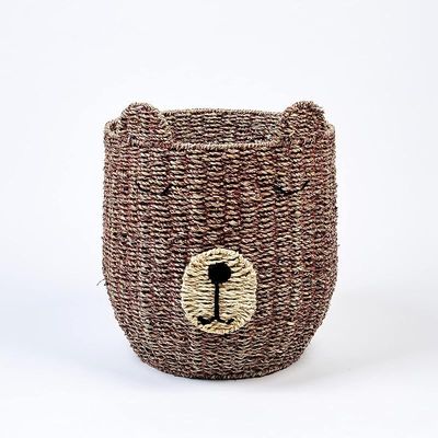 Homesmith Bear Shape Seagrass Storage Basket L38 x W38 x H46 cm