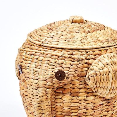 Homesmith Elephant Shape Water Hyacinth Storage Basket L40 x W40 x H40 cm