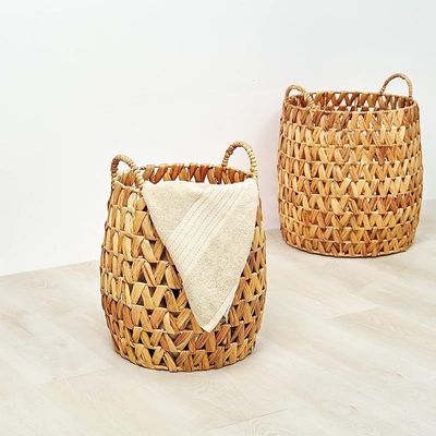 Homesmith Small Water Hyacinth Storage Basket L35 x W35 x H42 cm