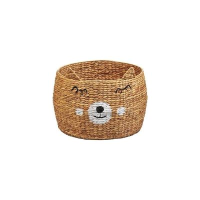 Water Hyacinth Bear Kids Multipurpose Storage Basket Dia-50 x 50 x 35 cm