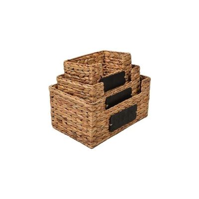Medium Water Hyacinth Storage Basket 28 x 19 x 15 cm