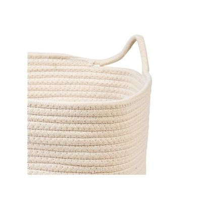 Cotton Rope Basket White &amp; Light Grey D30 X H30 Cm