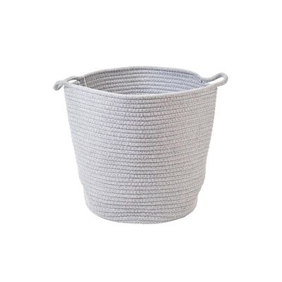 Cotton Rope Basket Light Grey D30 X H30 Cm