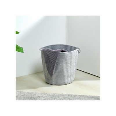 Cotton Rope Basket Light Grey D30 X H30 Cm