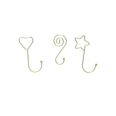 Decoris 5cm Light Gold Luxury Bauble Hanger (Choice of 3)