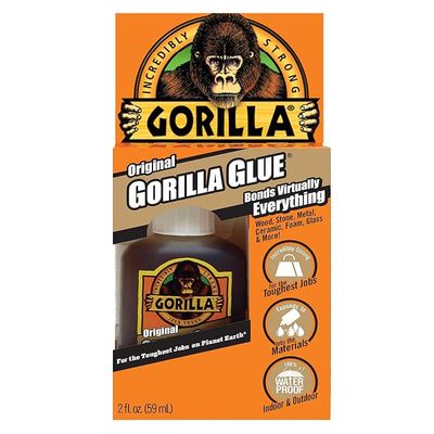 Gorilla Original Gorilla Glue, Waterproof Polyurethane Glue, 2 Ounce Bottle, Brown, Multicolor, 50003, 500028